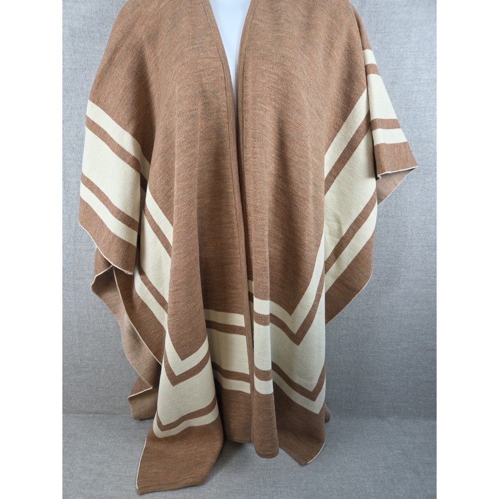 Loft Open Front‎ Poncho Sweater XL 2XL Cape Shawl Blanket Aztec Boho Resort NEW
